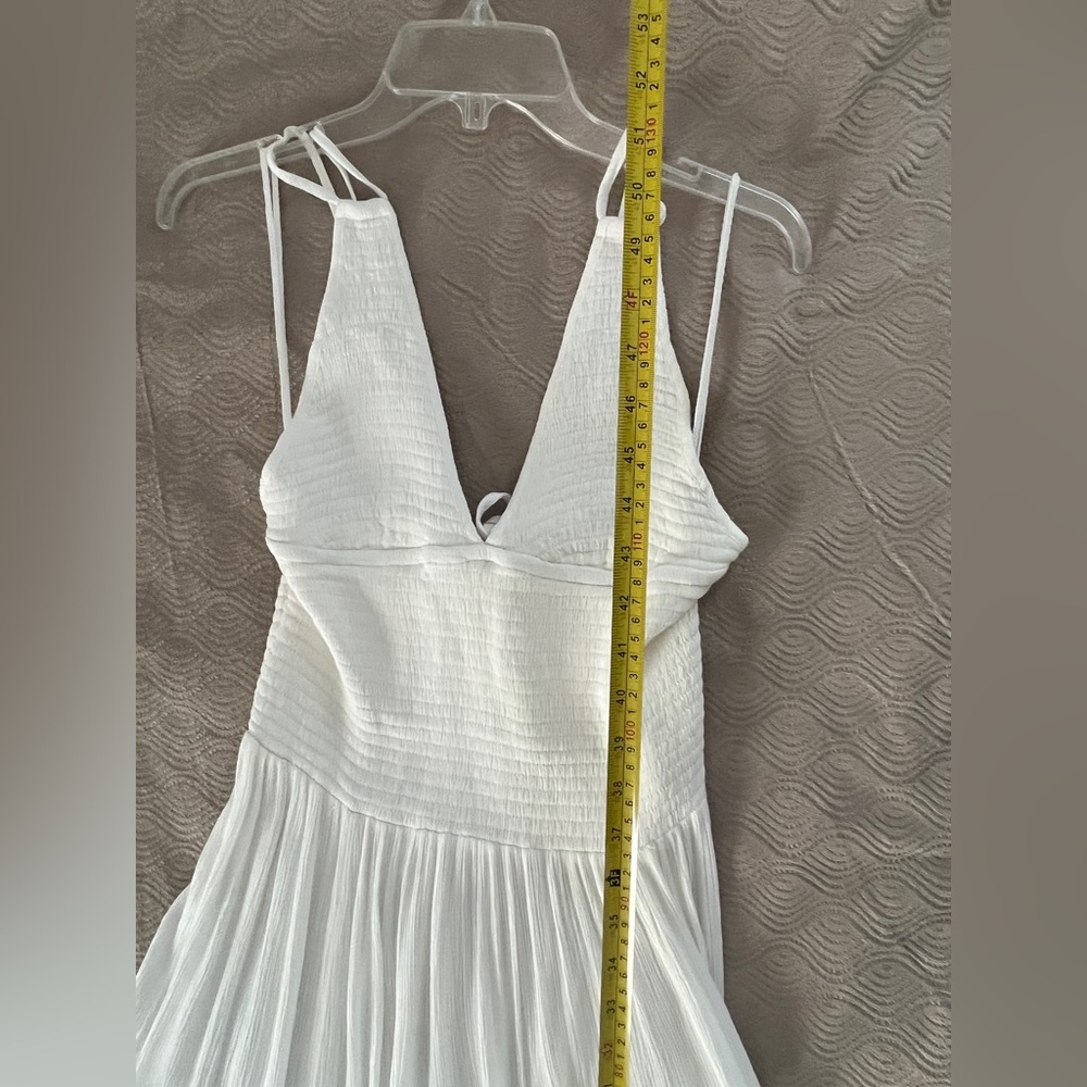 Free People 🆕 Fun in the Sun ecru maxi dress size medium - Picture 11 of 15